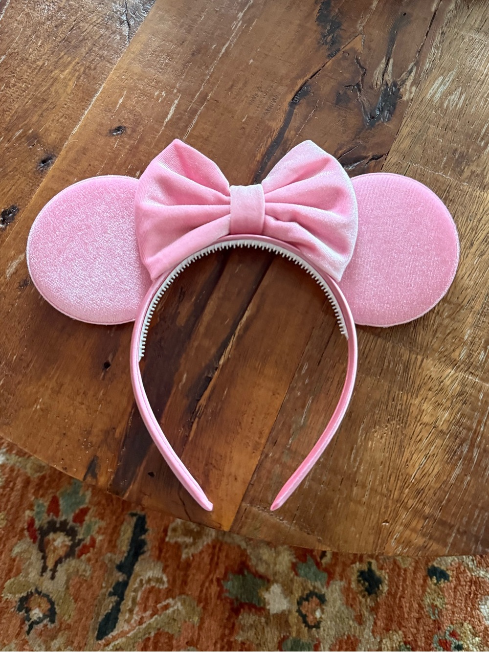 Brand new pink velvet Minnie ears, super lightweight